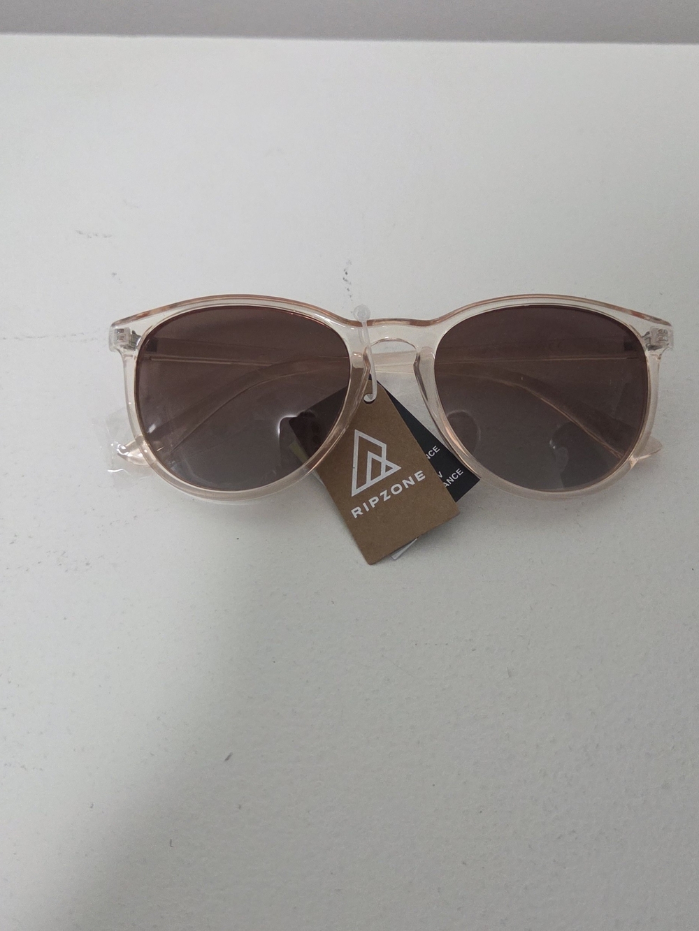 Ripzone Women's Transparent Blush Round Sunglasses - Pink Lenses